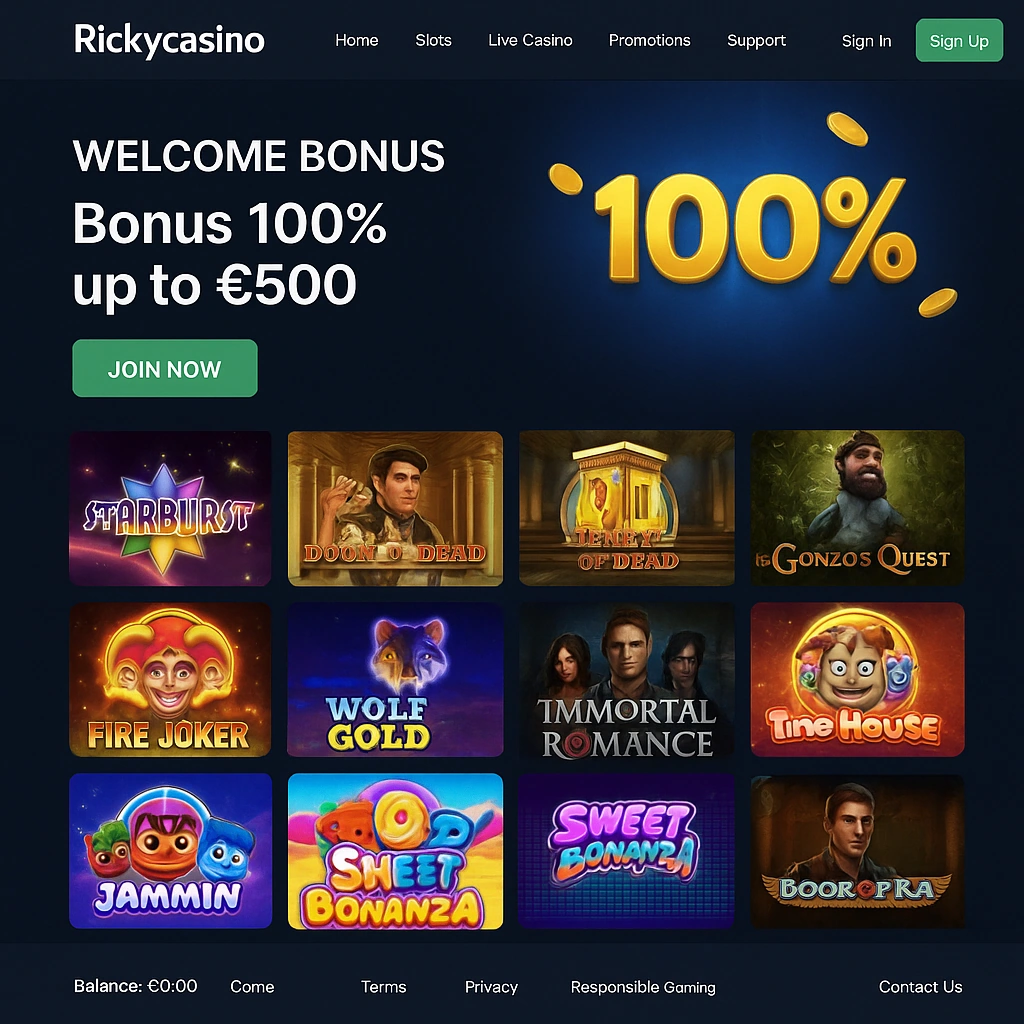 Rickycasino interface